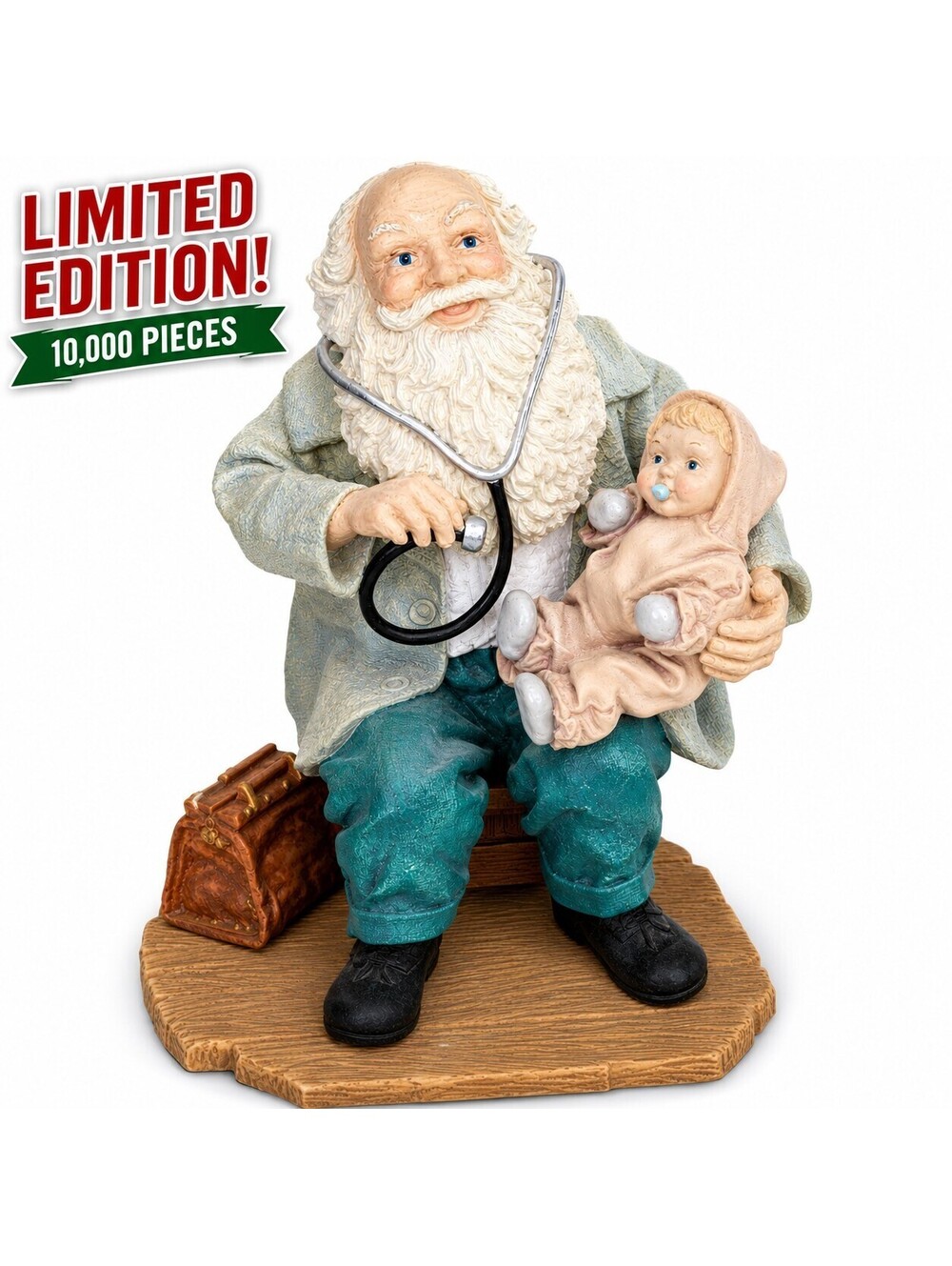 Vintage 1991 Hamilton Gifts Santa The Doctor Figurine Limited Edition Fabricast